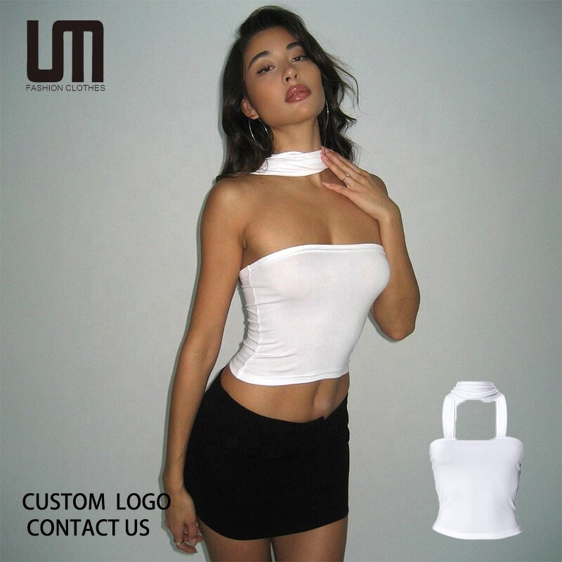 Basic Tank Tops Manufacturer - Liu Ming Women Sexy Backless Sleeveless Off Shoulder