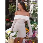 Mini Dress Manufacturer - 2026 Off Shoulder Long Sleeve Slim Prom Birthday Party