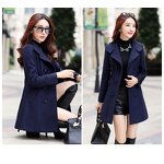 Woolen Trench Coat Manufacturer - Liu Ming 2025 Women Winter Windproof Long Sleeve Cotton