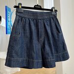 Denim Shorts Manufacturer - 2025 Women High Waist Elastic Wide Leg Loose Vintage Sexy