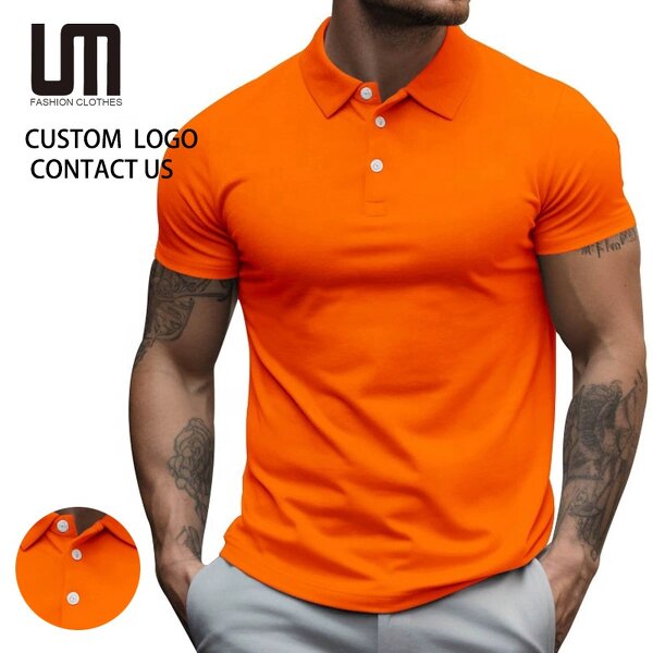 Polo Shirts Manufacturer - Clearance Men Summer Short Sleeve Solid Breathable Polyester