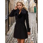 Woolen Coats Manufacturer - Liu Ming 2025 Women Autumn Winter Thick Fur Collar Double Side