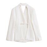 Women Slim Blazer Manufacturer - Autumn Woven Single Button Suit Jacket Office Formal Casual