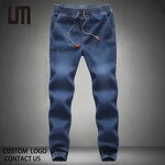 Denim Jeans Manufacturer - Custom Logo Slim Fit Drawstring Ankle-Length Stretch