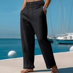 Linen Pants Manufacturer - Cheap Trending Men Summer Beach Loose Straight Breathable