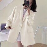 Women Casual Blazer Manufacturer - Custom Logo Single Button Pure Color Office Daily