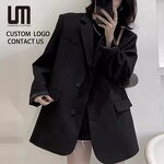 Women Casual Blazer Manufacturer - Custom Logo Single Button Pure Color Office Daily
