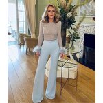 Party Jumpsuit Manufacturer - Liu Ming Women Sexy Slim Overalls Feather Shiny Sequin