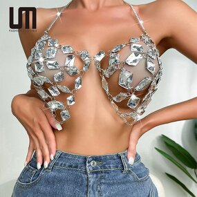 Camisoles Tank Tops Manufacturer - Liu Ming 2024 Women Summer Sequins Crystal Backless Sling