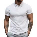 Polo Shirts Manufacturer - Clearance Men Summer Short Sleeve Solid Breathable Polyester