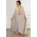 Abaya Dress Manufacturer - Middle Eastern Women Autumn Winter V-Neck Full Sleeves Loose Modest