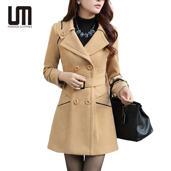 Woolen Coat Manufacturer - Liu Ming 2025 Women Autumn Winter Slim Double Breasted Long