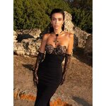 Ball Gown Manufacturer - Women Elegant Vintage Long Floor-Length Lace Formal Party