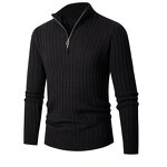 Knit Sweater Manufacturer - Clearance OEM Men Autumn Winter Slim Stand-up Collar Zipper