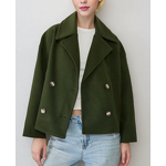 Woolen Coat Manufacturer - 2026 Women Fashion Button Turn-down Collar Autumn Outerwear