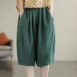 Wide Leg Trousers Manufacturer - 2025 Women Elastic Waist Summer Breathable Loose Cotton Palazzo