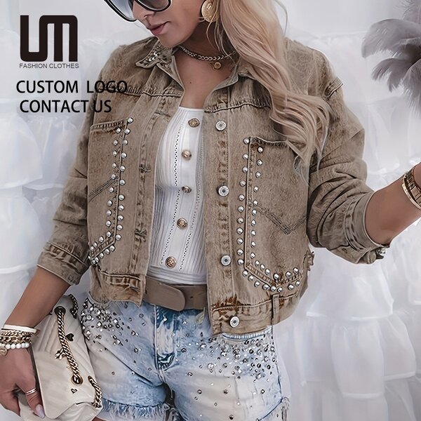 Denim Jacket Manufacturer - 2026 Ladies Casual Streetwear Long Sleeve Single-breasted