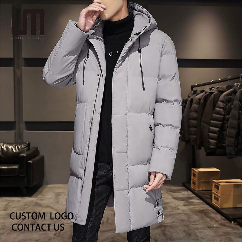 Cotton-padded Coat Manufacturer - 2026 Men Long Polyester Warm Solid Comfortable Parkas