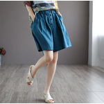 Summer Shorts Manufacturer - 2025 Women Korean High Waist Oversized Baggy Button Casual
