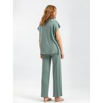 Women Two Piece Set Manufacturer - Liu Ming 2024 Summer Sleeveless Tops + Pleated High Waist Pants