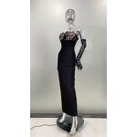 Ball Gown Manufacturer - Women Chic Vintage Floor-Length Lace Zipper Evening Formal Party