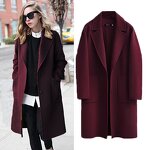 Wool Overcoat Manufacturer - Liu Ming 2025 Women Autumn Winter Loose Double-Sided Long