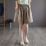 Summer Shorts Manufacturer - 2025 Women Korean High Waist Oversized Baggy Button Casual