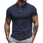 Polo Shirts Manufacturer - Clearance Men Summer Short Sleeve Solid Breathable Polyester