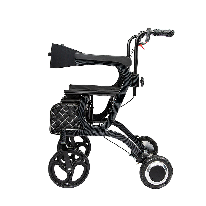 Rollator Walker Manufacturer - 20km 10A Handicapped Aluminium Lightweight Portable Folding 3 in 1 With Seat