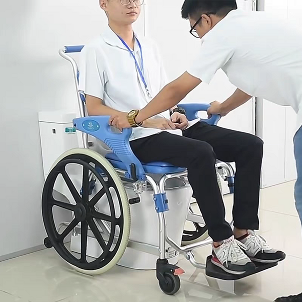 Wheelchair Manufacturer - 2025 Aluminum Alloy Folding Lightweight With Seat Toilet Multi Functional Bathing Chair