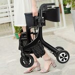 Rollator Walker Manufacturer - 20km 10A Handicapped Aluminium Lightweight Portable Folding 3 in 1 With Seat