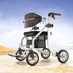 Walker Manufacturer - Euro Folding With Shopping Bag and Seat Aircraft Grade Aluminum for Handicapped