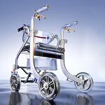 Walker Manufacturer - Euro Folding With Shopping Bag and Seat Aircraft Grade Aluminum for Handicapped