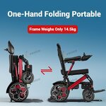 Electric Wheelchair Manufacturer - Factory Wholesale Portable Compact Folding for Take on Plane