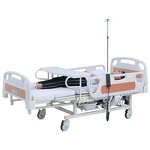 Medical Bed Manufacturer - Hot Sale Deluxe Multifunctional Electric With Toilet Table and ABS Guardrail