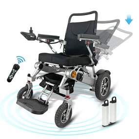 Electric Wheelchair Manufacturer - Folding Portable Aluminum Alloy Remote Control Reclining for Disabled