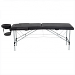 Massage Table Manufacturer - Cheap Portable Collapsible Tattoo Beauty Spa Aluminum Bed Black