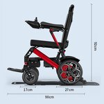 Electric Wheelchair Manufacturer - Aluminium Alloy Ultra Light 12A Lithium Battery Portable Folding
