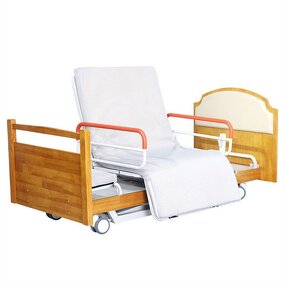 Nursing Bed Manufacturer - Adjustable Home Patient Care Wooden 5 Function Rotating Automatic Electric