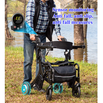 Rollator Walker Manufacturer - 10A Aluminium Lightweight Portable Folding 5 in 1 Electric With Seat