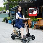 Mobility Scooter Manufacturer - High Quality Aluminum Alloy Portable Lightweight 4 Wheel 12AH Lithium Battery