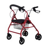 Shopping Trolley Manufacturer - Modern Convenient Elderly With Seat Wheels and Basket Walker