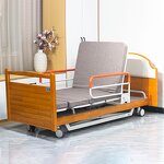Nursing Bed Manufacturer - Luxury Wooden Home Care Hospital Electric Multifunctional Rotating for Disable