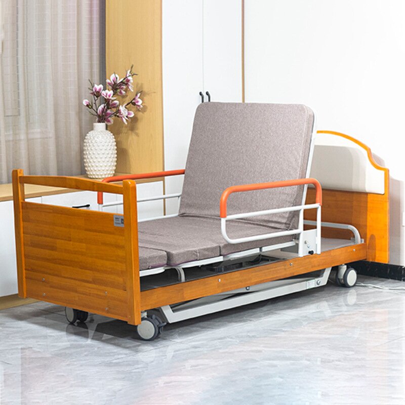 Nursing Bed Manufacturer - Luxury Wooden Home Care Hospital Electric Multifunctional Rotating for Disable