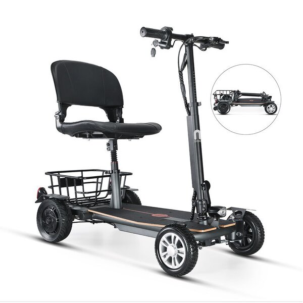 Mobility Scooter Manufacturer - High Quality Aluminum Alloy Portable Lightweight 4 Wheel 12AH Lithium Battery