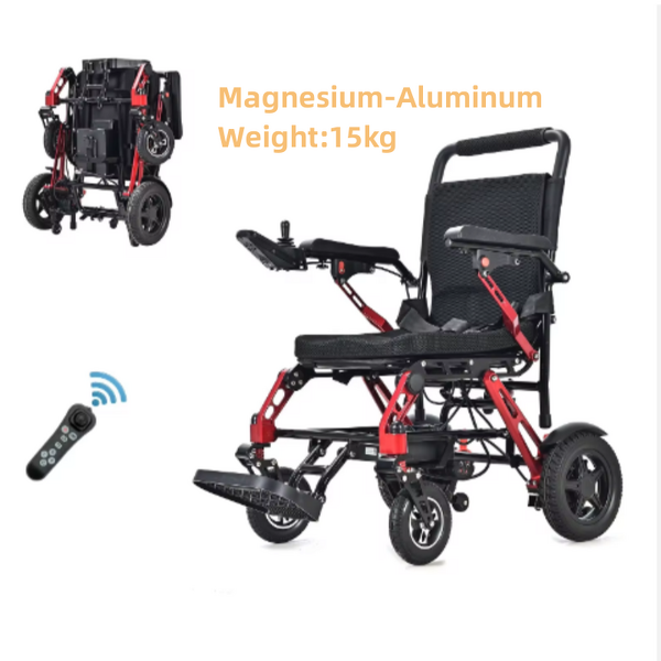 Electric Wheelchair Manufacturer - Magnesium Alloy Automatic Foldable Remote Control Lightweight Lithium Battery