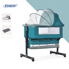 Bedside Crib Manufacturer - Aluminum Folding Bassinet Bedside Sleeper Portable Stroller Baby Cot