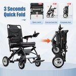 Electric Wheelchair Manufacturer - 9.8KG 10A Lithium Battery Ultra Light Weight Aluminum Foldable