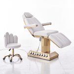Facial Bed Manufacturer - Beauty Salon 4 Motors Electric Eyelashes Extension Gold Base Massage Tables