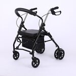 Shopping Trolley Manufacturer - Modern Convenient Elderly With Seat Wheels and Basket Walker